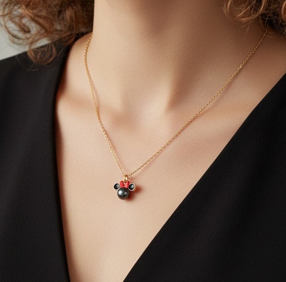 Kate Spade Minnie Mouse Mini Pendant Necklace Disney wbrue710 NWT